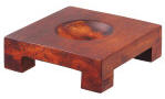 Square Wood Base in Natural Wood