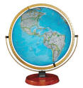 large illuminated desktop world globe