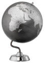 contemporary metallic world globe