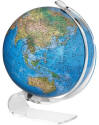 illuminated geographical world globe