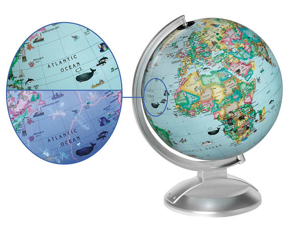 world globe for kids additional details in illumination