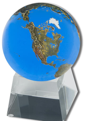 Expertly hand-fired in the USA, this crystal Earth sphere will become a 
