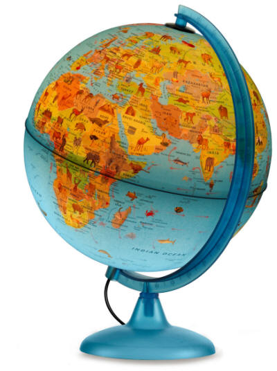 Safari illuminated world globe for kids