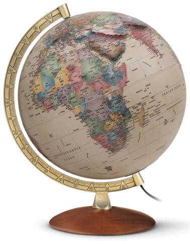 Athens illuminated desktop Relief Globe