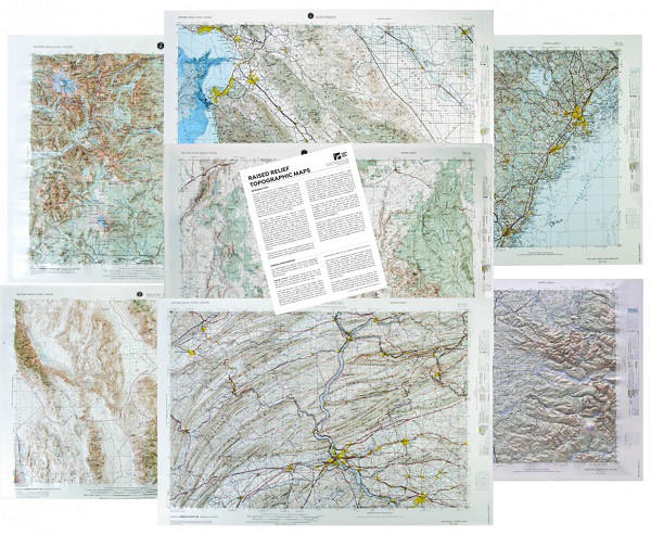 Landform Relief Maps with guide