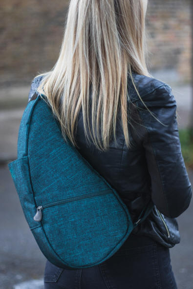 Ameribag healthy back bag worn by a woman