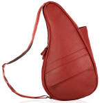 red leather bag