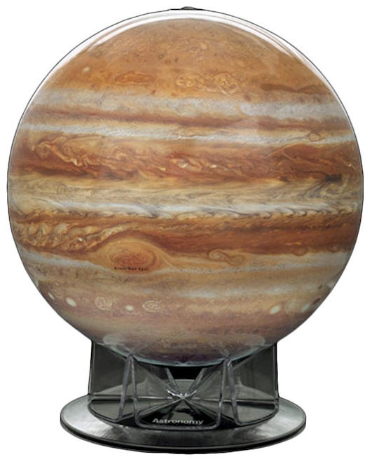 JUPITER 12 inch diameter globe on clear base