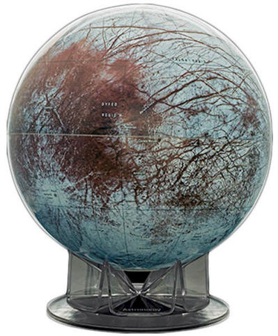 EUROPA 12 inch desktop astronomy globe on clear base