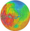 Mars Topographical Globe Model