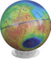 Topographic Mars Globe