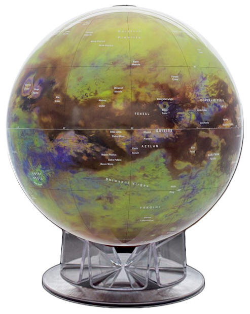 TITAN 12 inch diameter astronomy globe on clear base