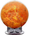 VENUS globe on clear sculptured base