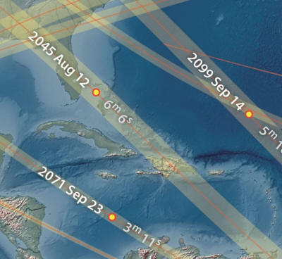 Solar Eclipse globe detail