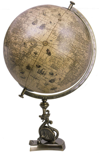 Dragon decorative world globe