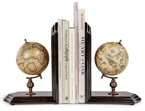 world globe bookends