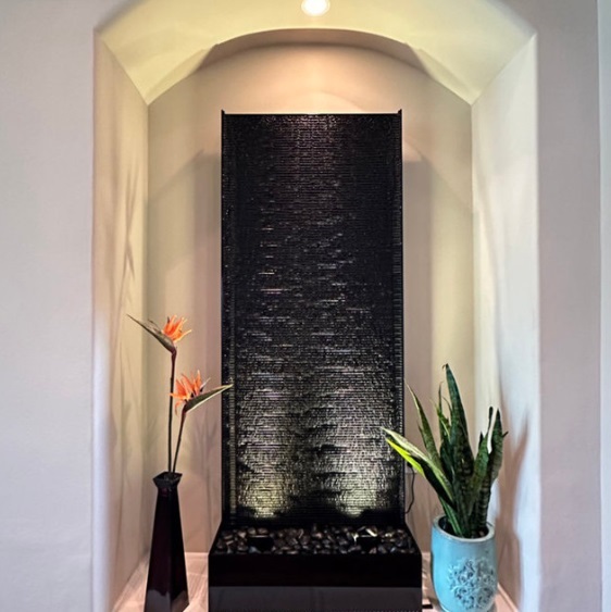 Straight  Aquafall Fountain Waterfall flower vases 