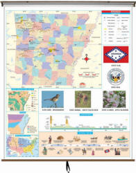 Primary wall map of Arkansas