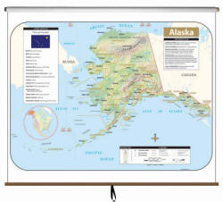 alaska wall map