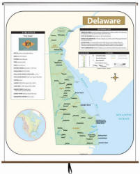 Delaware wall map
