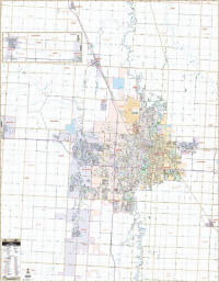 Fargo North Dakota wall map