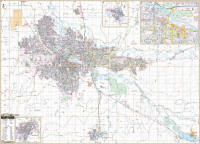 Eugene Springfield Oregon Wall Map