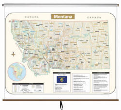 Montana classroom wall map