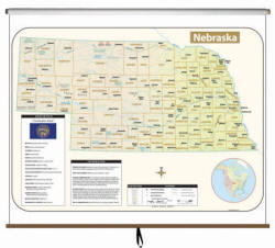 Nebraska wall map