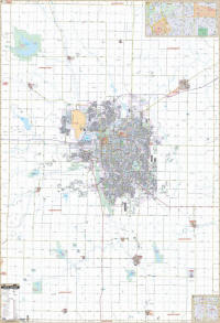 Lincoln Nebraska wall map