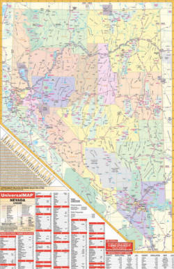 Nevada State wall map