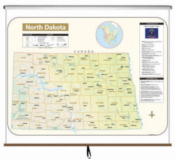 North Dakota Wall Map