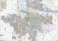 Portland Oregon wall map