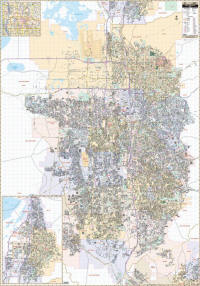 Salt Lake City Utah wall map