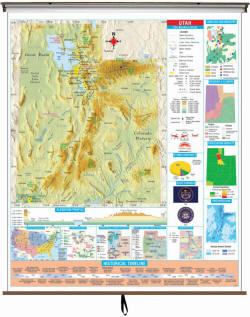 Utah Intermediate Wall Map