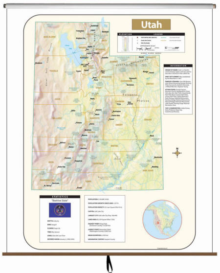 Utah Wall Map