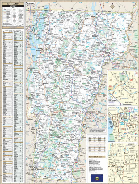 Vermont Wall Map