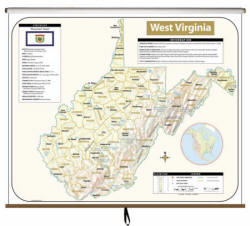 West Virginia Wall Map