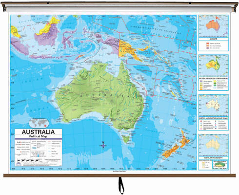 Australia wall map