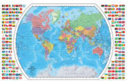 map of the world with flags