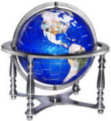 Silver Compass Jewel Gemstone Globe