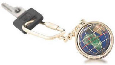 gemstone globe keychain