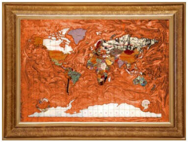 gemstone wall map