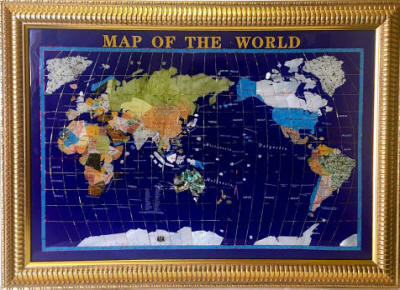 gemstone world map dark blue oceans