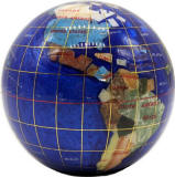 Lapis Blue Large Gemstone Globe Paperweight