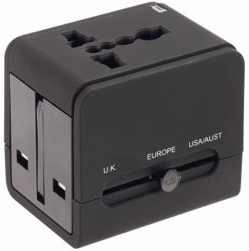 Universal Adapter Set with Dual USB Charger