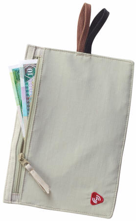 Tan RFID Blocking Travel Wallet