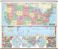 Primary map set of world and United States