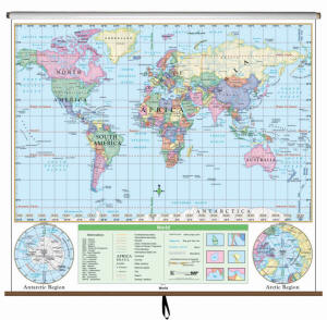 Classroom world map