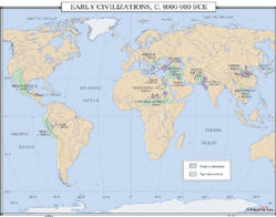 early civilizations history wall map