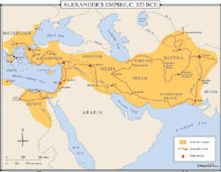 world history map of Alexander's empire